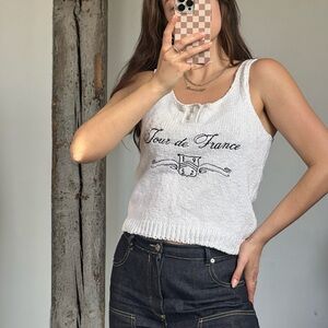 Vintage Knit Tank Top Tour de France